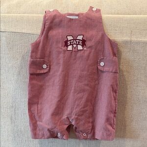 Red Gingham Kids One Piece Bodysuit